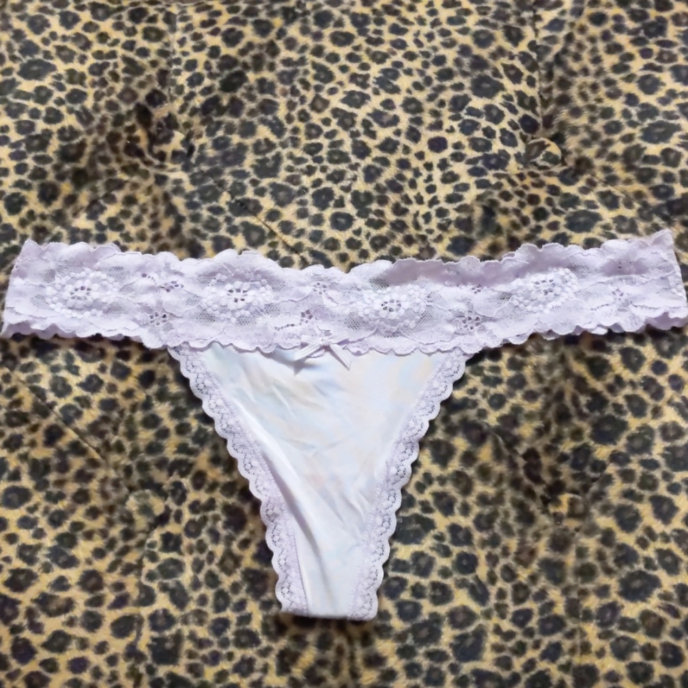 Aerie Brand Lace Trim Thong Panties